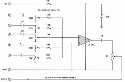 Audio mixing circuit